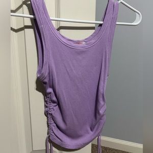 basic purple cinch top